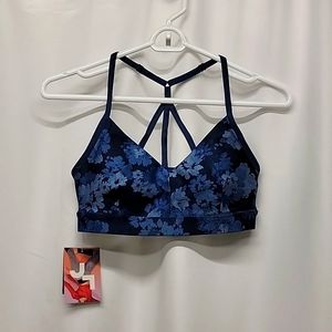 NWT Sexy Blue Floral Joy Lab Sports Bra Small